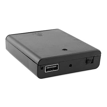4x AA Battery Holder (with cover, switch and USB-A port)