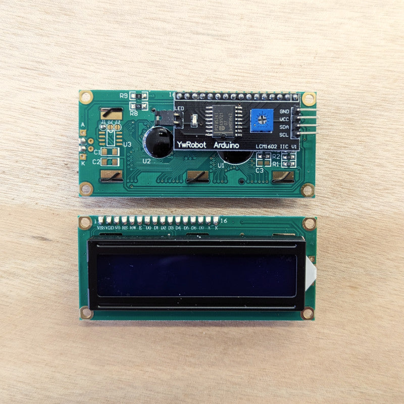 I2C 16x2 LCD Character Display (Blue) for Arduino