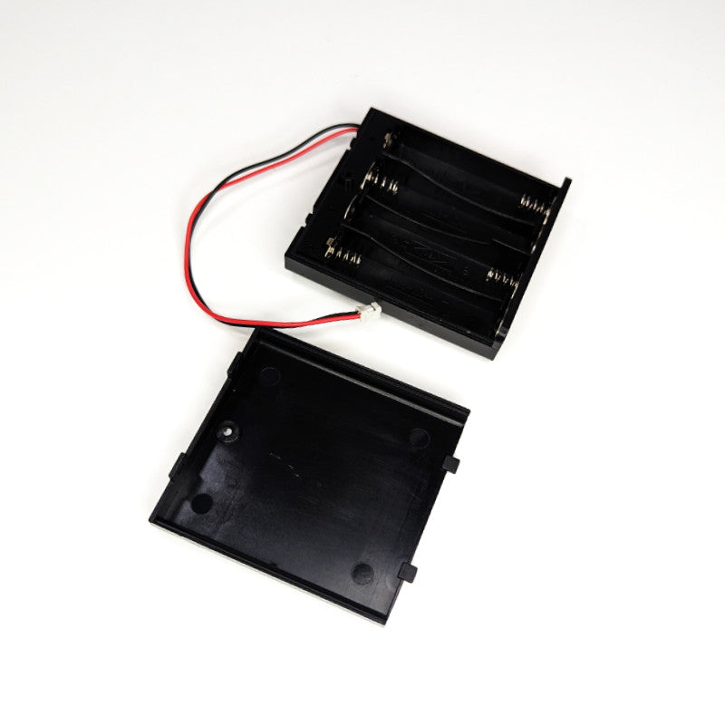 4x AA Battery Holder (with cover, switch and JST-PH connector)