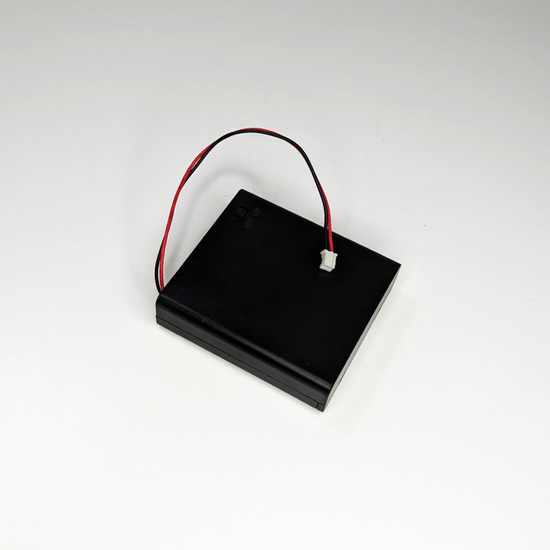 4x AA Battery Holder (with cover, switch and JST-PH connector)