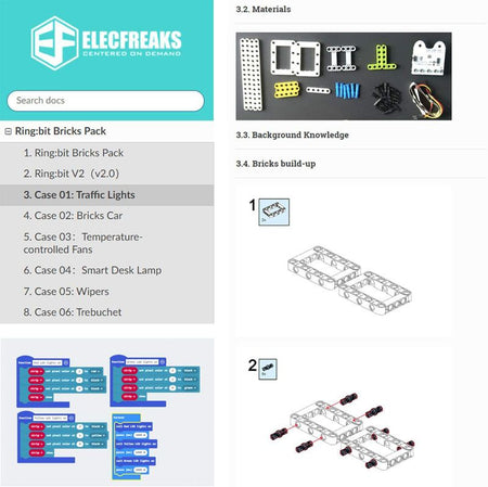 6-in-1 Ring:bit Bricks Pack: Brick building and coding kit for micro:bit
