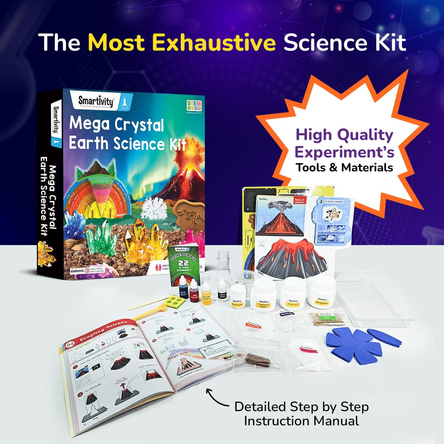 Smartivity Mega Crystal Earth Science Kit DIY Science Experiments