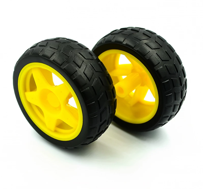 Rubber Tire Wheel for TT Motor (Pack of 2)