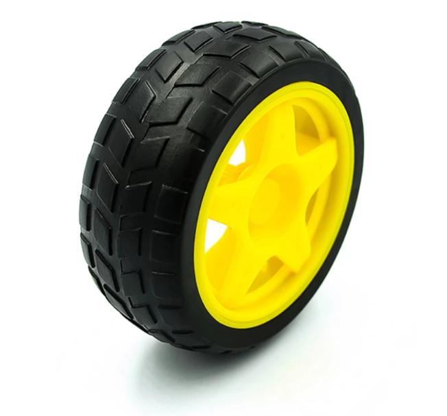 Rubber Tire Wheel for TT Motor (Pack of 2)