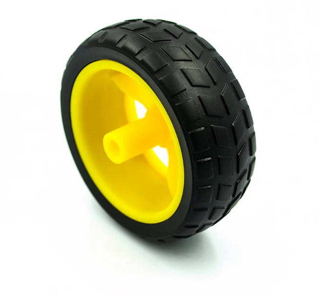 Rubber Tire Wheel for TT Motor (Pack of 2)