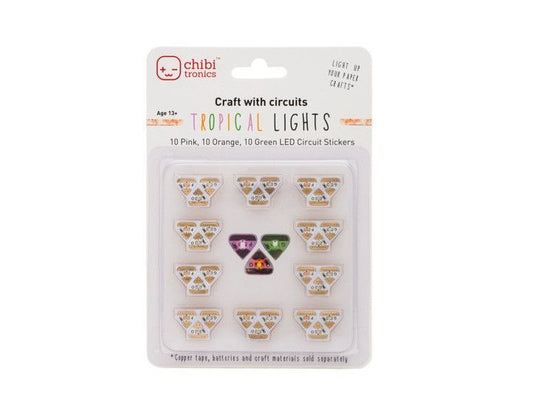 Chibitronics Circuit Stickers Pink, Orange, Green LED MegaPack