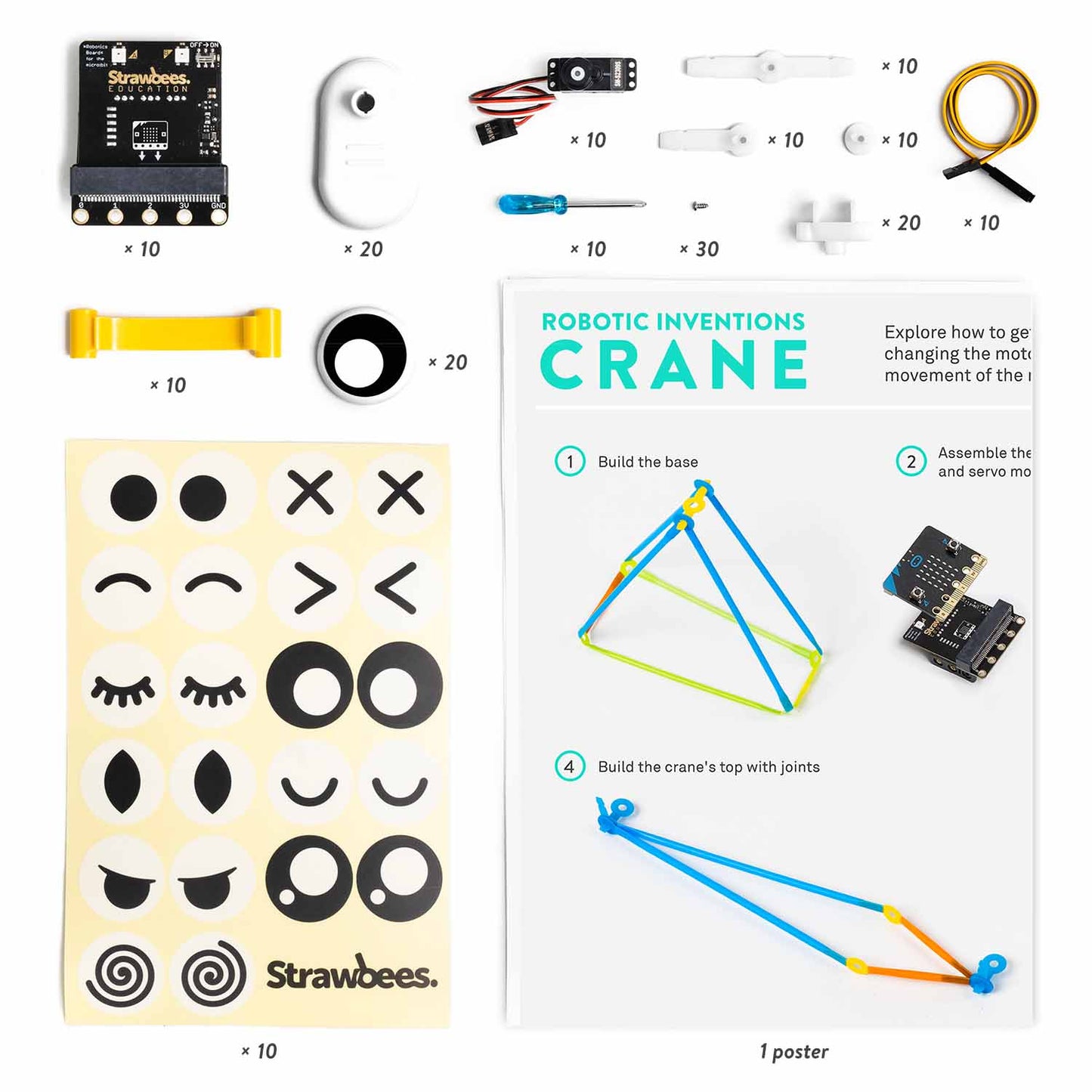 Strawbees Robotic Inventions for micro:bit - 10 Pack