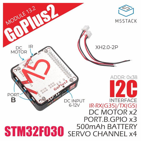 M5Stack GoPlus2 DC Motor and Servo Driver Module (STM32F0)