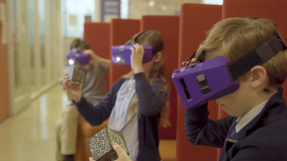 Kids using Merge VR headset and Merge Cube, GetHacking Online Store