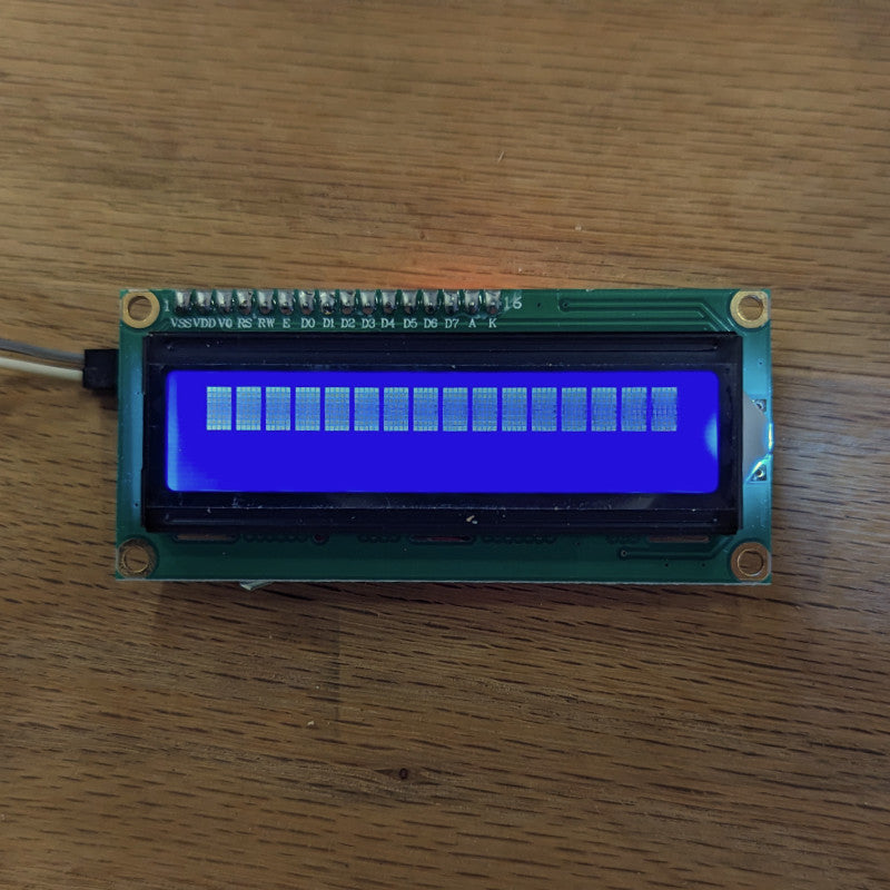 I2C 16x2 LCD Character Display (Blue) for Arduino