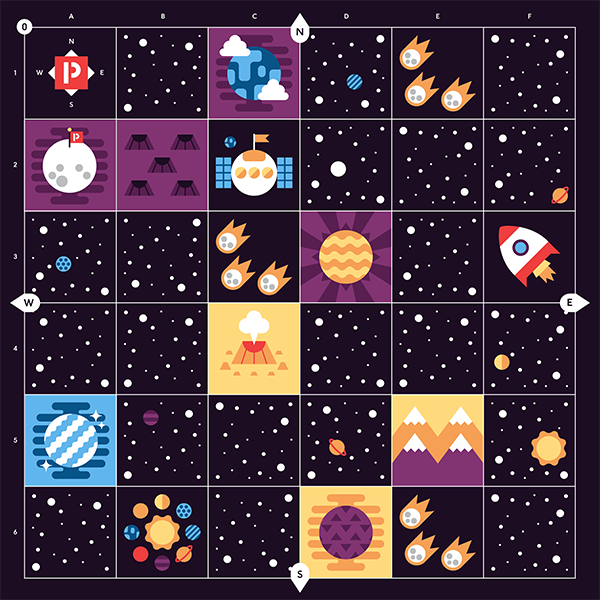 Cubetto Deep Space Adventure Map