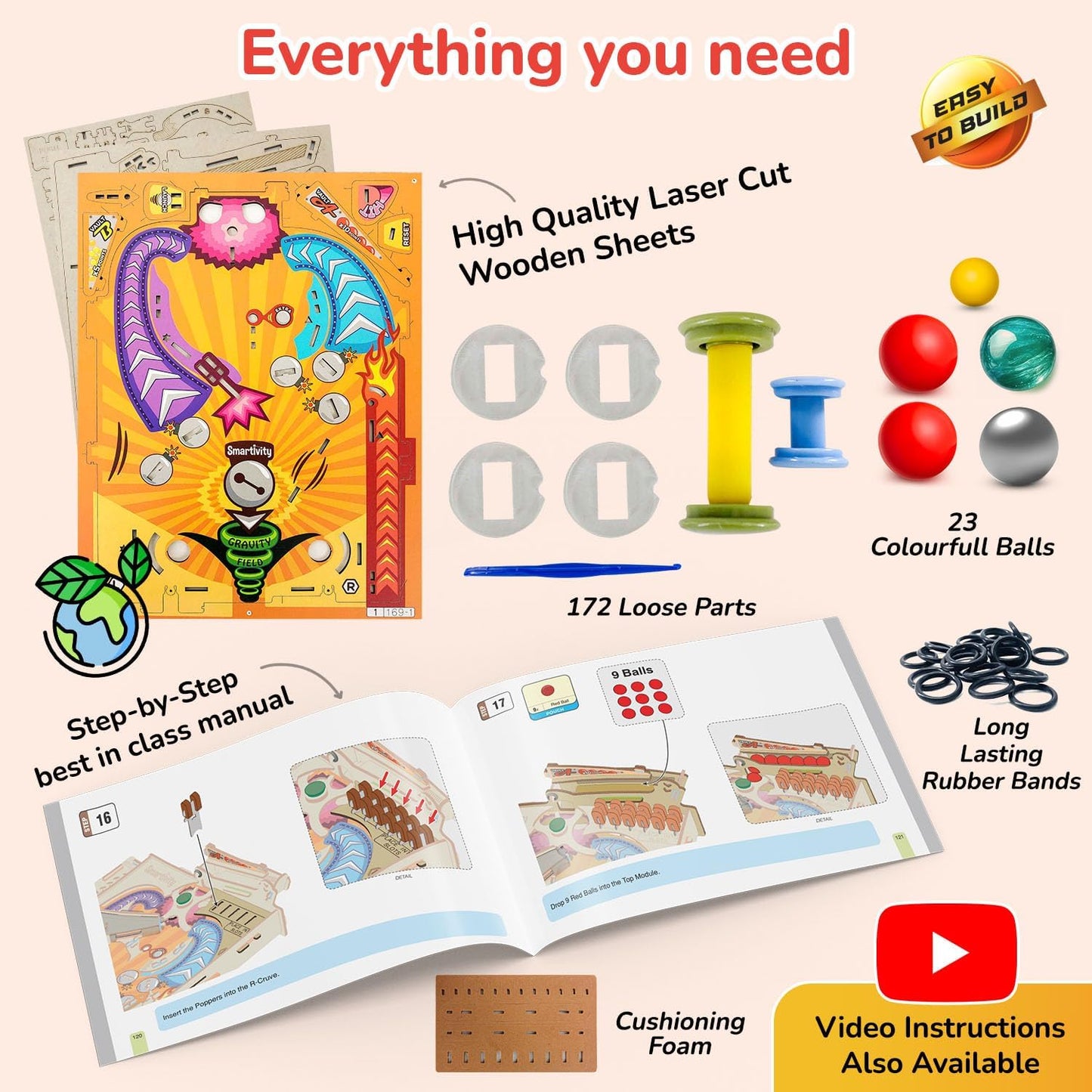 Smartivity Pinball Machine DIY STEAM Construction Game