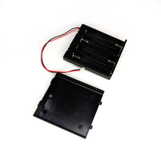 4x AA Battery Holder (with cover, switch and JST-PH connector)