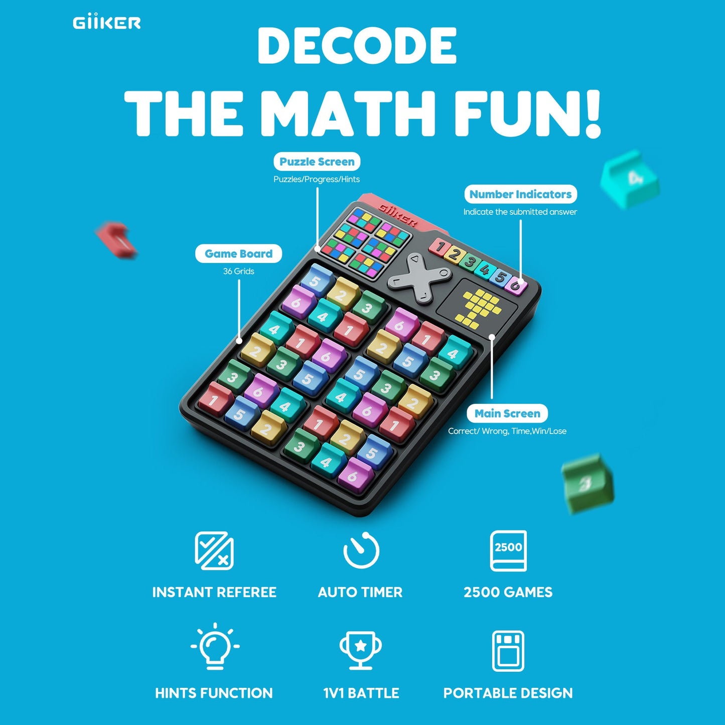 GiiKER Smart Sudoku - Brain Teaser Puzzle with 2500 Challenges for Kids