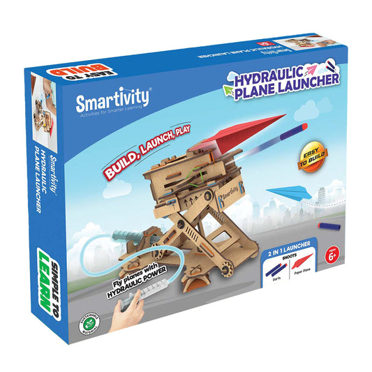 Smartivity Hydraulic Plane Launcher DIY STEM Construction Toy
