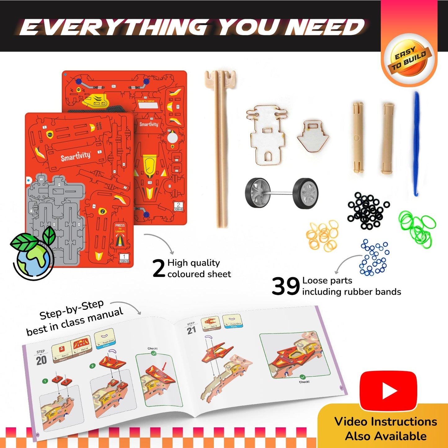 Smartivity STEMWheels Speedster DIY STEM Construction Toy