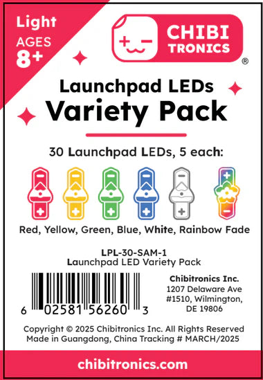 Chibitronics Launchpad LEDs Variety Pack (30 LEDs)