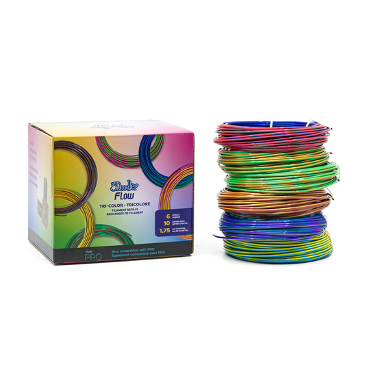 3Doodler Flow Plastic Filament Tri-Color Refills Box