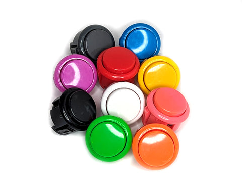 30mm Arcade Push Button (compatible to Sanwa OBSF-30) (Pack of 10; mix of colours)
