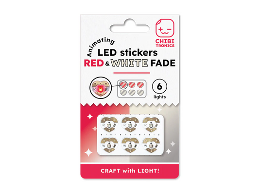Chibitronics Animating Red/White Fade LED 6 Pack