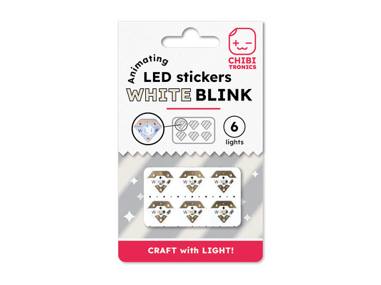 Chibitronics Animating White Blink LED 6 Pack