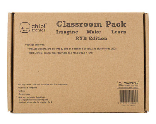 Chibitronics Circuit Stickers (R,Y,B) Classroom Pack