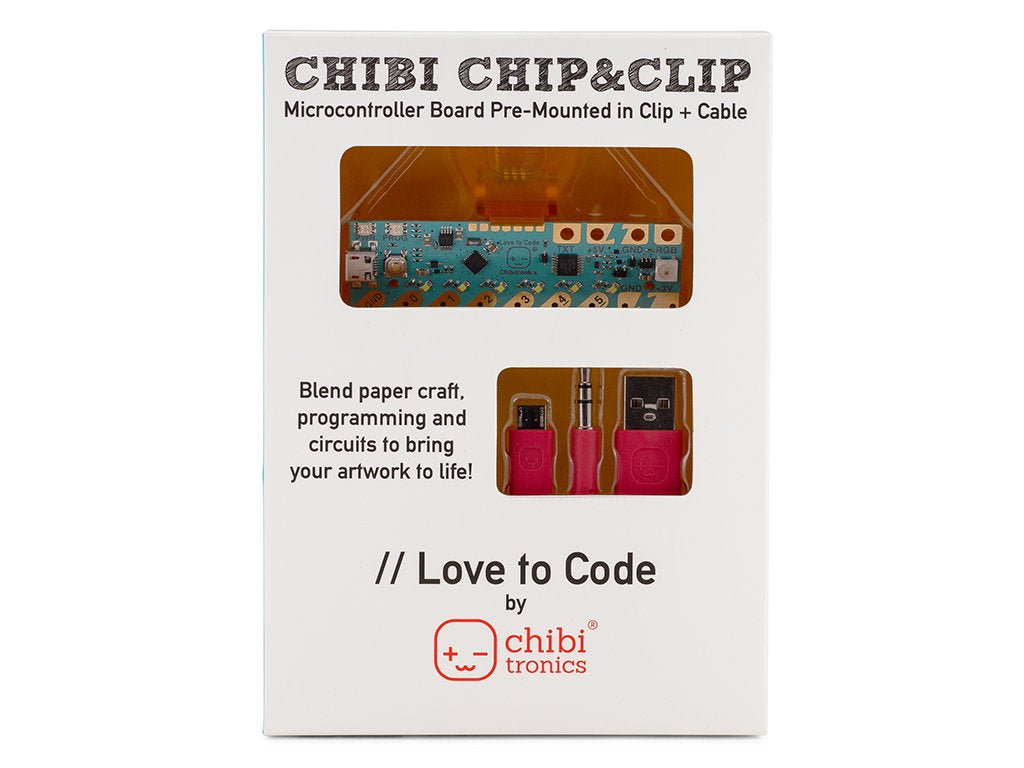 Chibitronics "Love To Code" Chibi Chip Pre-mount in Clip